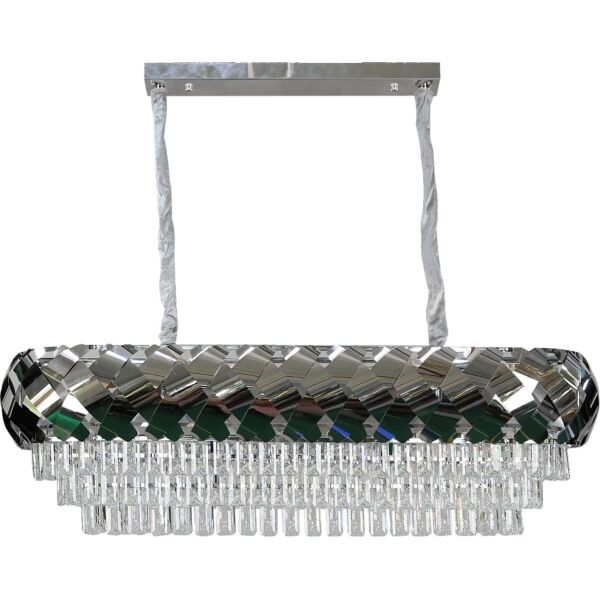 ثريا مودرن 100x35 سم روي - فضي