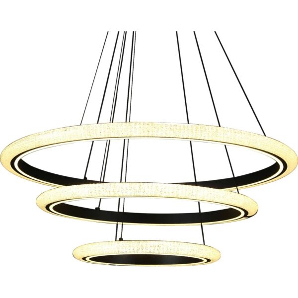 اضاءة معلقة مودرن 3 اضاءات 25 واط ثلاثي - اسود