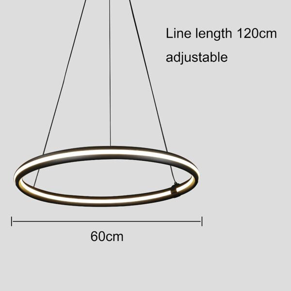 إنارة معلقة مودرن لون الانارة 3 اضاءات 85 واط - أسود