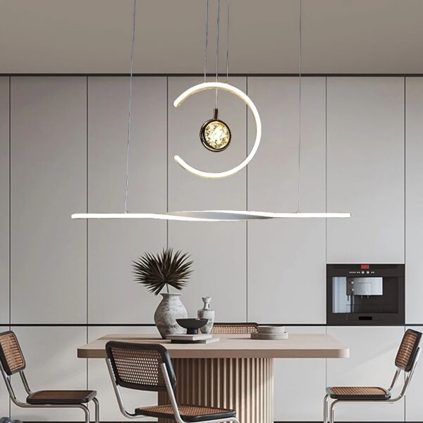 إنارة معلقة مودرن لون الانارة 3 اضاءات 95 واط رامو - أبيض