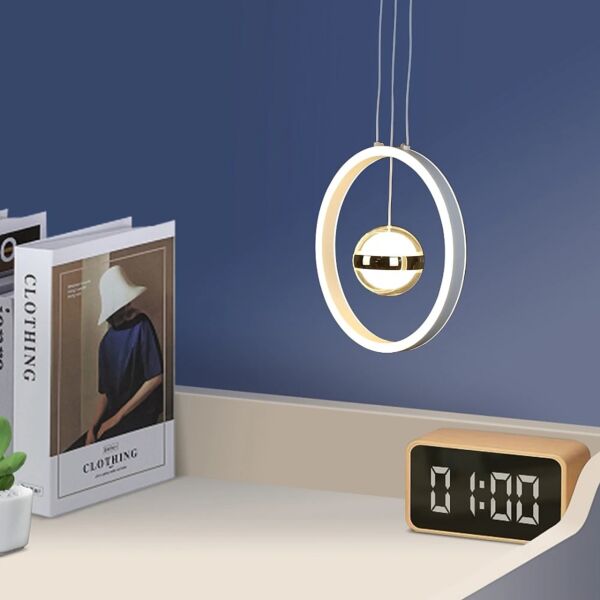 إنارة معلقة مودرن لون الانارة 3 اضاءات 48 واط البرت - أبيض