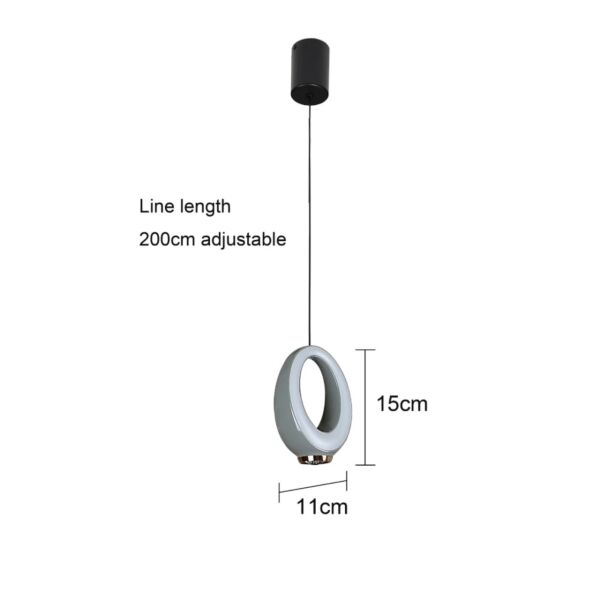 انارة معلقة 12 واط - رمادي