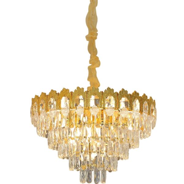 انارة معلقة مودرن غطاء لون ذهبي قماري E14x13L قطر 60 سم