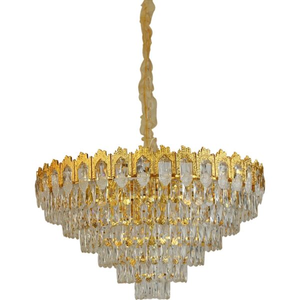 انارة معلقة مودرن غطاء لون ذهبي سوال E14x16L قطر 80 سم