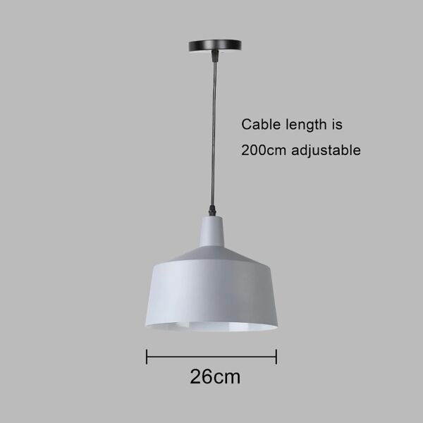 انارة معلقة 2 متر اسود مع رمادي بيرل E27x1L