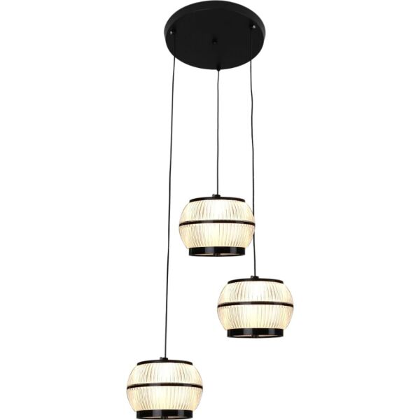 اضاءة معلقة مودرن 3 اضاءات 36 واط ثلاثي - اسود