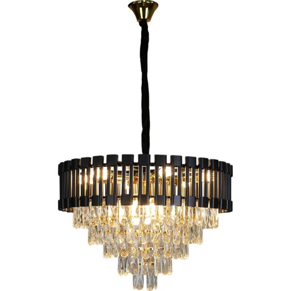 ثريا علاقي مودرن مع E14x9L - ذهبي واسود