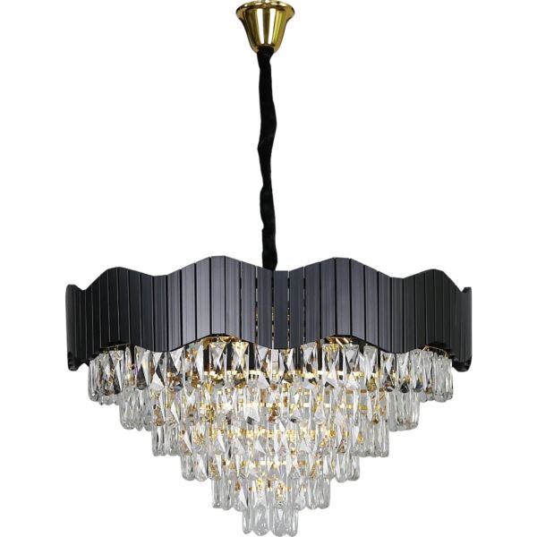 ثريا علاقي مودرن مع E14x15L - ذهبي واسود