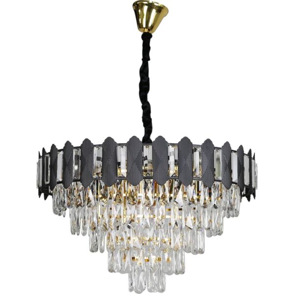 ثريا مودرن 60 سم سينا - اسود وذهبي