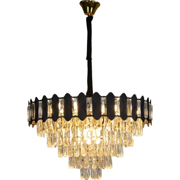 ثريا مودرن 60 سم سينا - اسود وذهبي