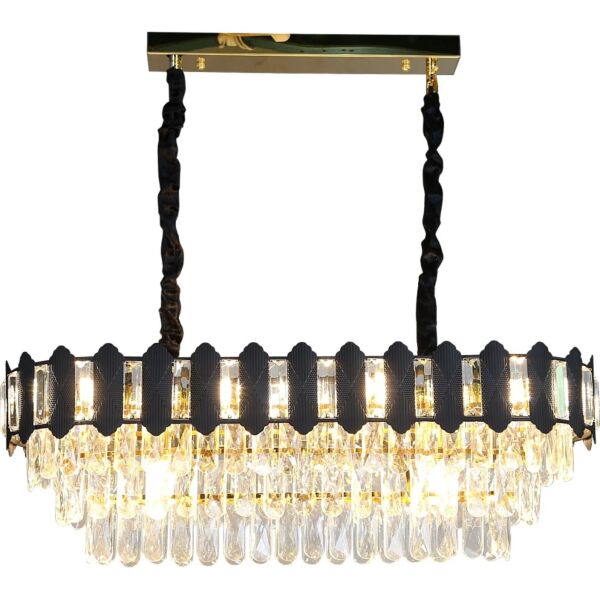 ثريا مودرن 80X30 سم اليكسا - اسود وذهبي