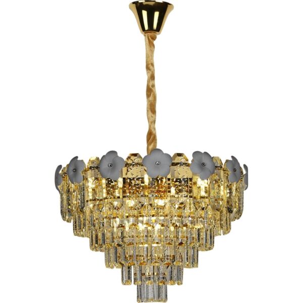 ثريا كريستال 60 سم ميلاس - ذهبي