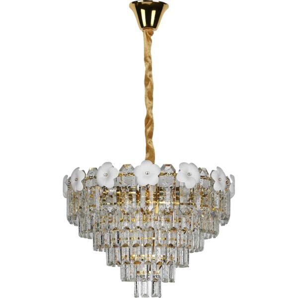 ثريا كريستال 60 سم ميلاس - ذهبي