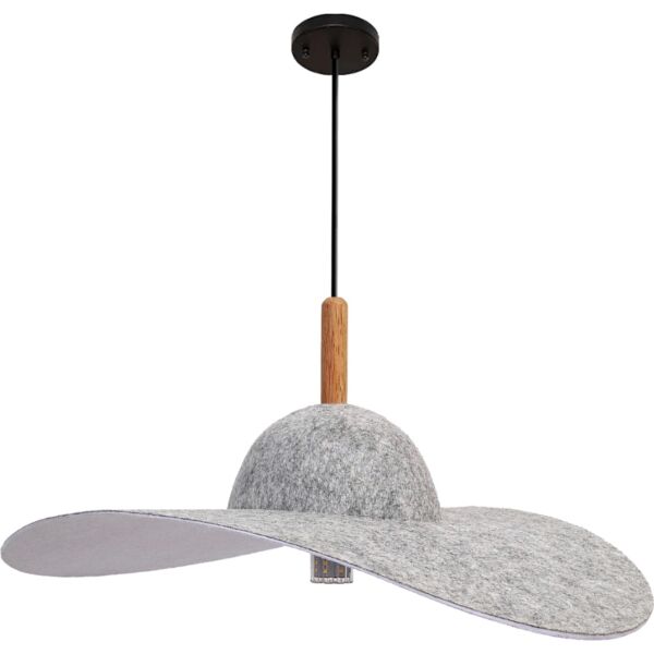 انارة معلقة 2 متر فضي E27x1L قطر 65 سم