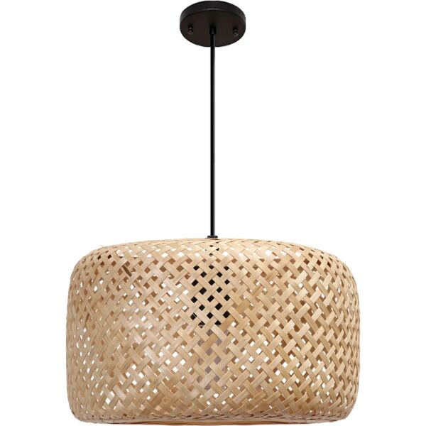 انارة معلقة 2 متر خيزران E27x1L قطر 40 سم