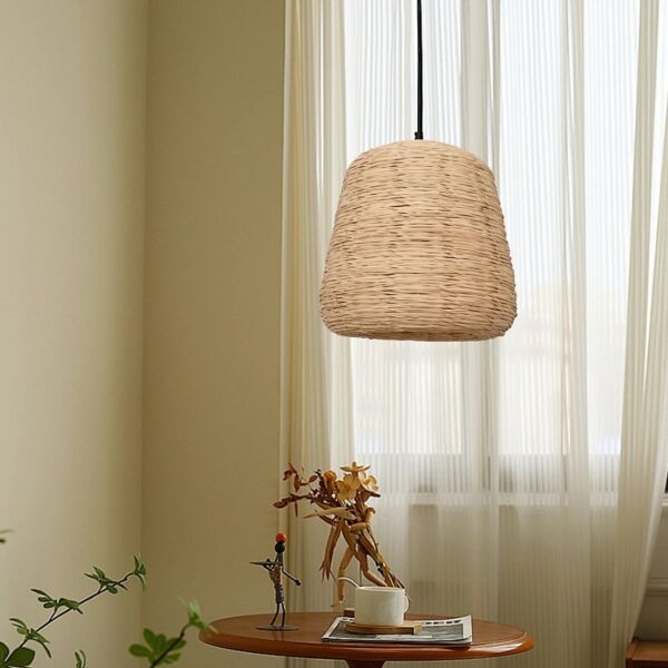 اضاءة معلقة خيزران 50 سم