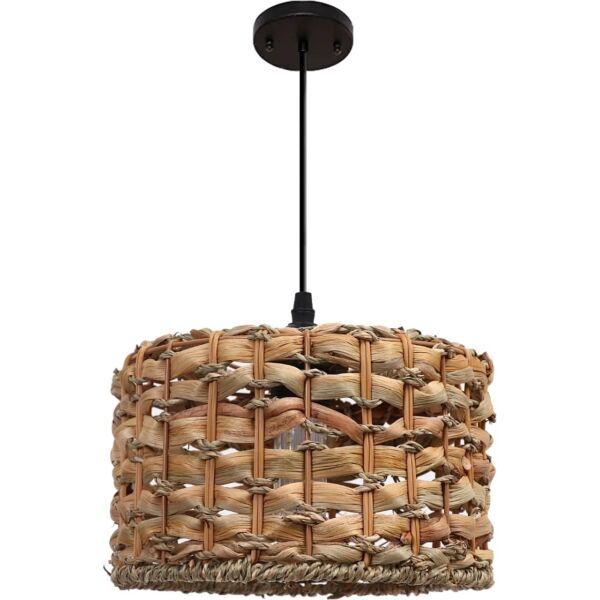 إنارة معلقة قش بني - 24 سم