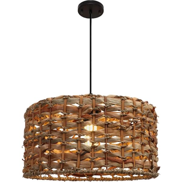 إنارة معلقة قطر 35 سم - بني