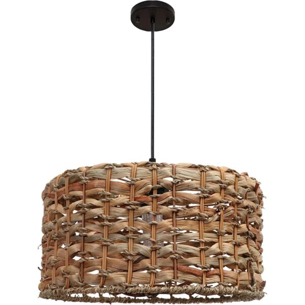 إنارة معلقة قطر 35 سم - بني