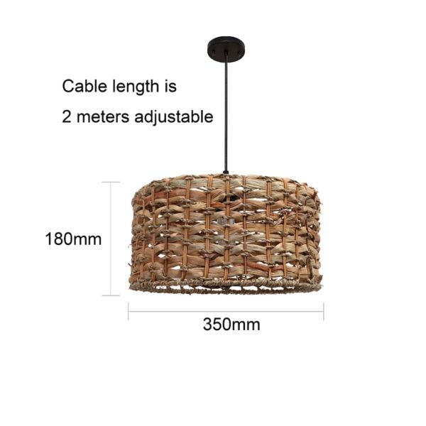 إنارة معلقة قطر 35 سم - بني