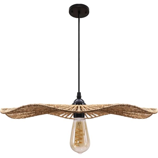 انارة معلقة 2 متر خيزران E27x1L قطر 24 سم