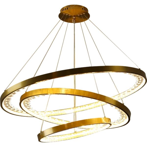 انارة معلقة مودرن ذهبي لون الانارة 3اضاءات