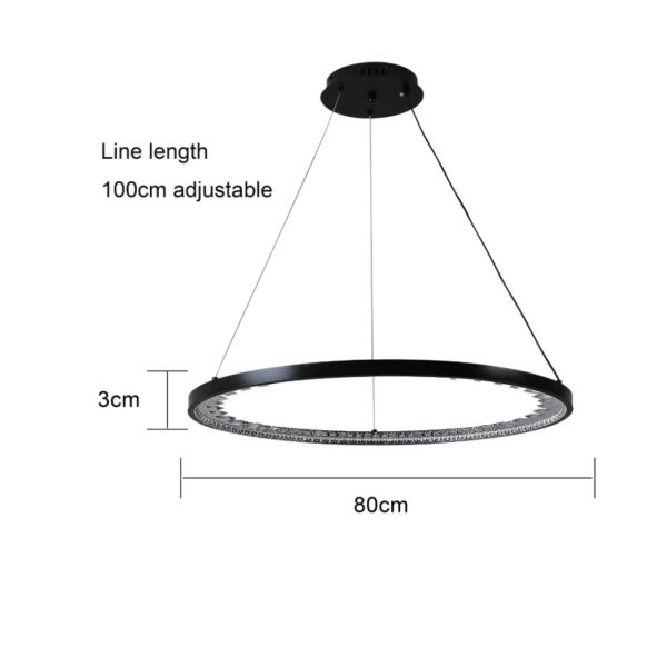 إنارة معلقة 3 إضاءات متغيرة 55 واط - اسود