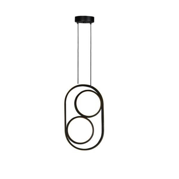 اضاءة معلقة مودرن 38x27 سم 3 اضاءات 60 واط - اسود