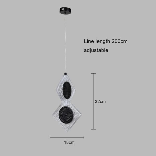انارة معلقة مجوز أسود 3 اضاءات 12 واط