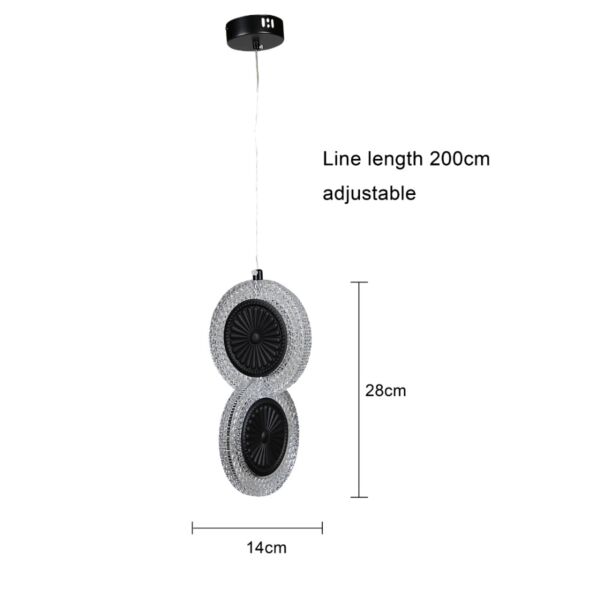 انارة معلقة 12 واط - اسود