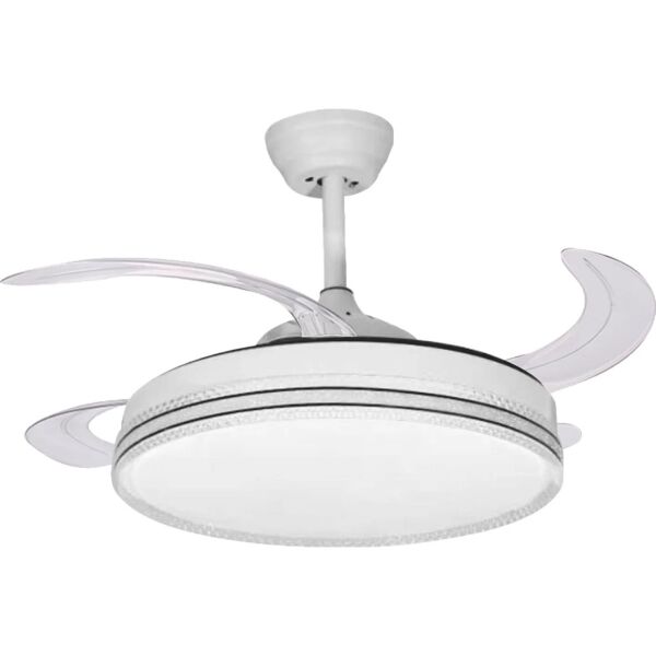 اضاءة معلقة شكل مروحة 3 اضاءات - 75 واط رون - ابيض