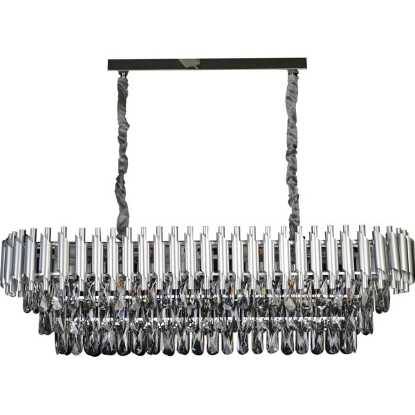 ثريا مودرن مستطيل 100x35 سم رالي - فضي