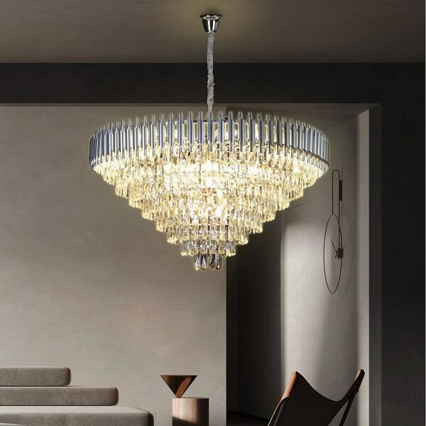 انارة معلقة مودرن فضي قطر 100 سم E14