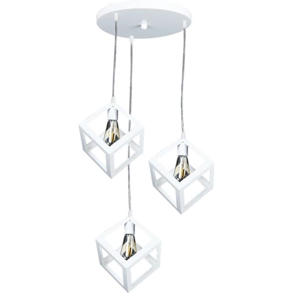 إنارة معلقة ثلاثية E27 - ابيض