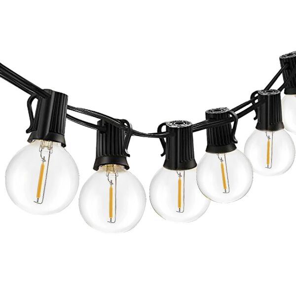 إضاءة عقد اسود مع لمباتها E12