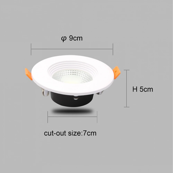 دوان لايت كشاف سقف دفن متعددة الألوان 7 سم