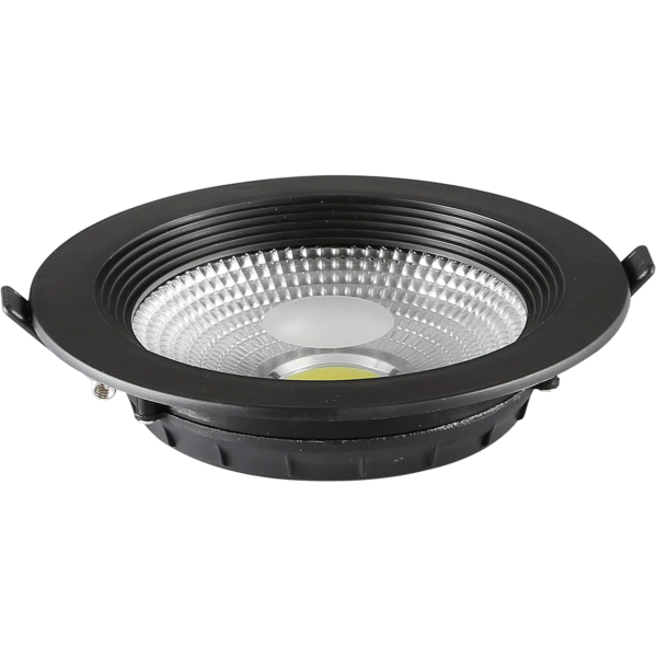 كشاف دفن اسود لون ابيض 14 سم 15 واط