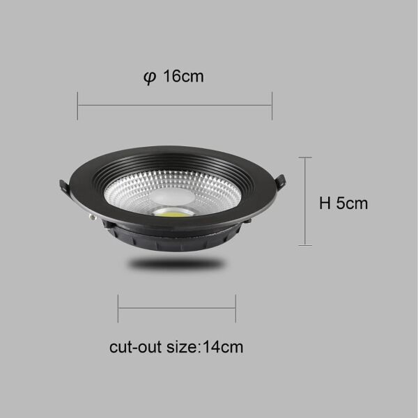 كشاف دفن 14 سم - اسود