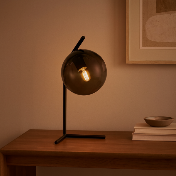 ابجورة مودرن اسود مع رمادي E27