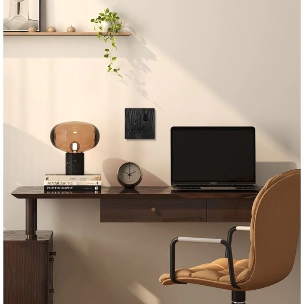 فيش ثلاثي مع مفتاح 13 امبير توفل - اسود بيانو بلاتيني