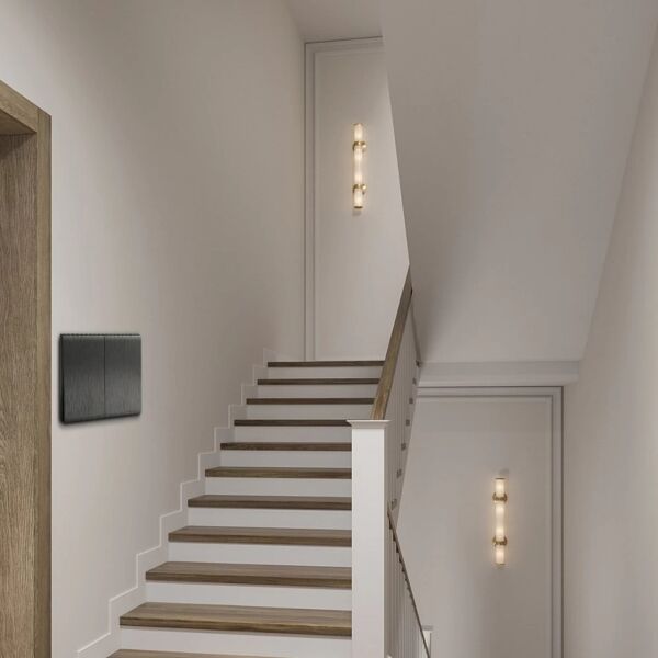 مفتاح ثنائي توفل - اسود بيانو بلاتيني