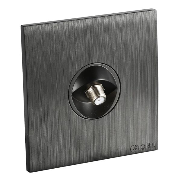 فيش منفذ دش مفرد توفل - اسود بيانو بلاتيني