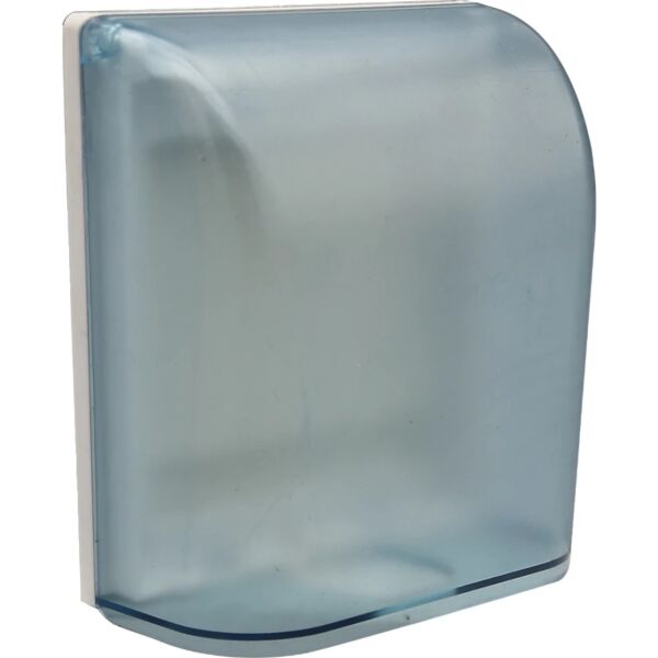 غطاء فيش بارز مربع من توفل - ابيض شفاف