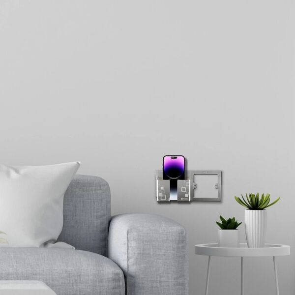 حامل جوال على الفريم توفل - فضي