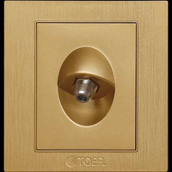 فيش منفذ دش مفرد لون ذهبي قولد توفل