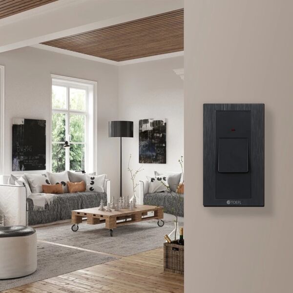 مفتاح مكيف مستطيل 45 امبير - اسود حجري - توفل