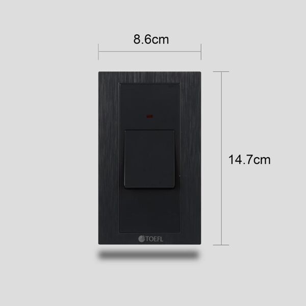 مفتاح مكيف مستطيل 45 امبير - اسود حجري - توفل