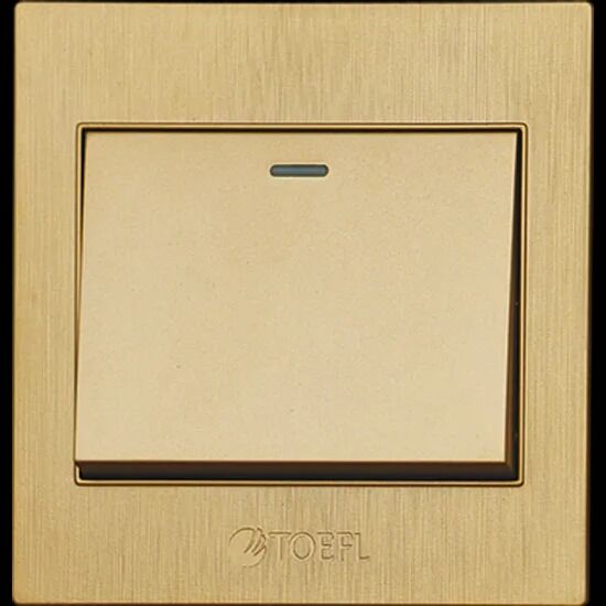 مفتاح إضاءة مفرد لون ذهبي قولد توفل