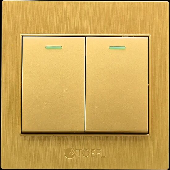 مفتاح إضاءة ثنائي لون ذهبي قولد توفل