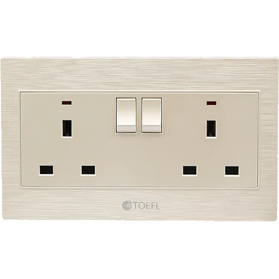 فيش ثلاثي مزدوج مع مفتاح مستطيل لون لولي توفل